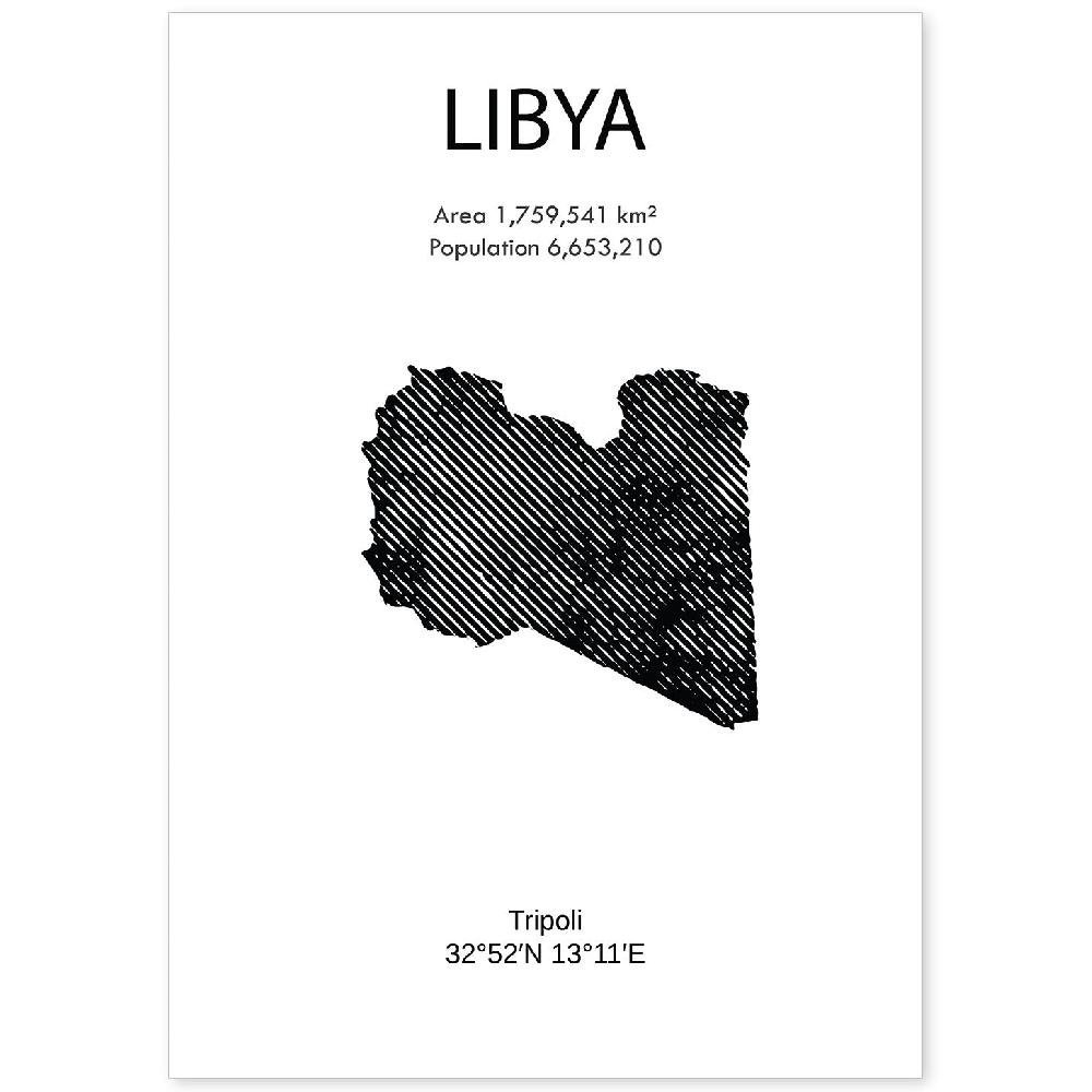nacnic Lámina del país Libia
