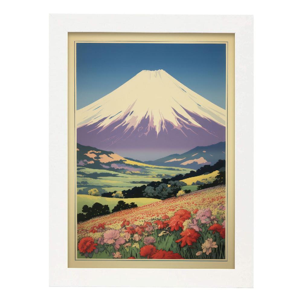 Nacnic Nacnic Lámina Ecléctica Del Monte Fuji En Japonés