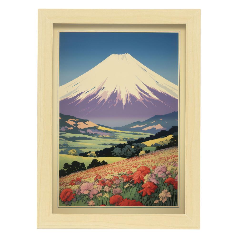 Nacnic Nacnic Lámina Ecléctica Del Monte Fuji En Japonés