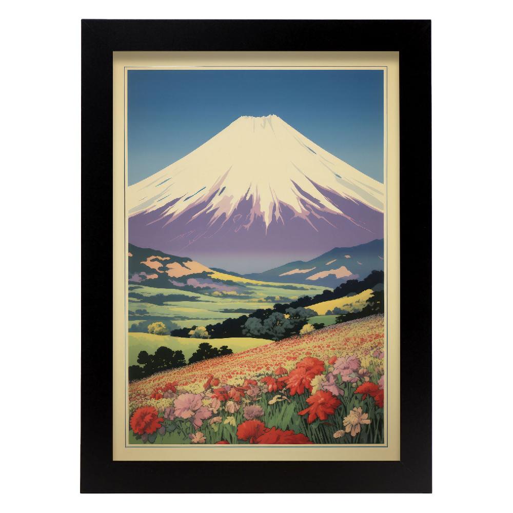 Nacnic Nacnic Lámina Ecléctica Del Monte Fuji En Japonés