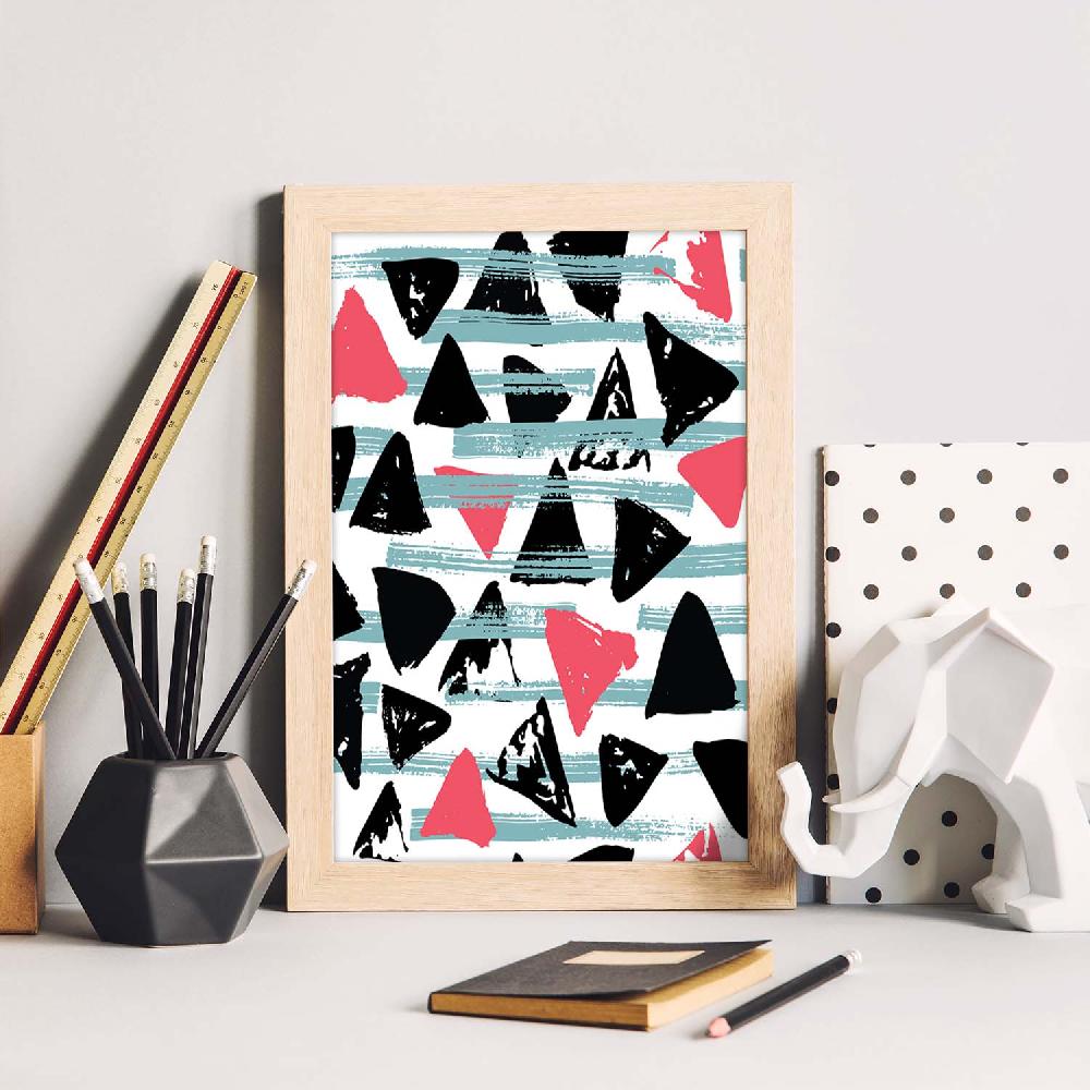 Nacnic Lámina Estampado Negro Rosa Con Diseño