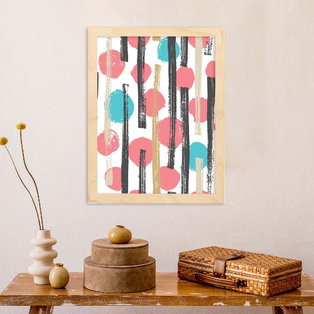 Nacnic Lámina Estampado Negro Rosa Y Azul