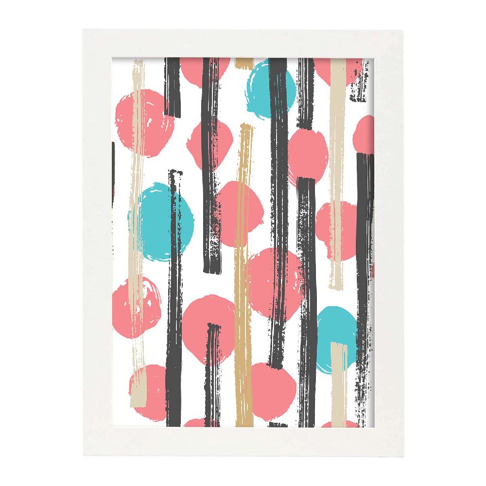 Nacnic Lámina Estampado Negro Rosa Y Azul