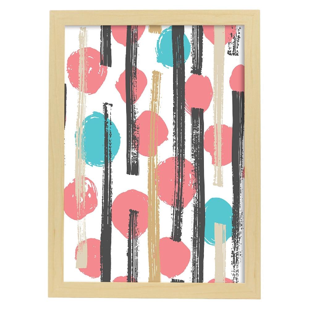 Nacnic Lámina Estampado Negro Rosa Y Azul