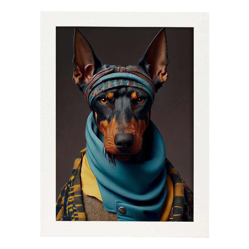 Nacnic Nacnic Lámina Estética De Doberman Pinscher Vestido Como Humano