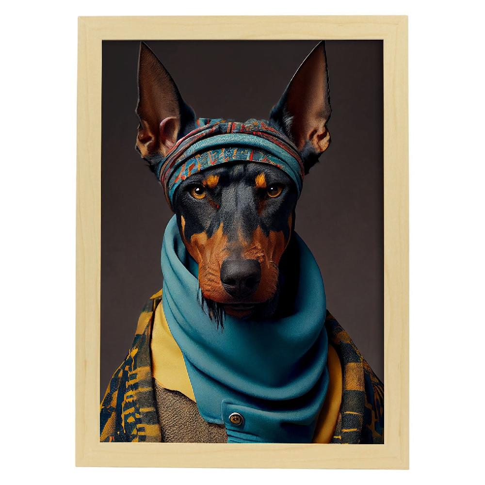 Nacnic Nacnic Lámina Estética De Doberman Pinscher Vestido Como Humano