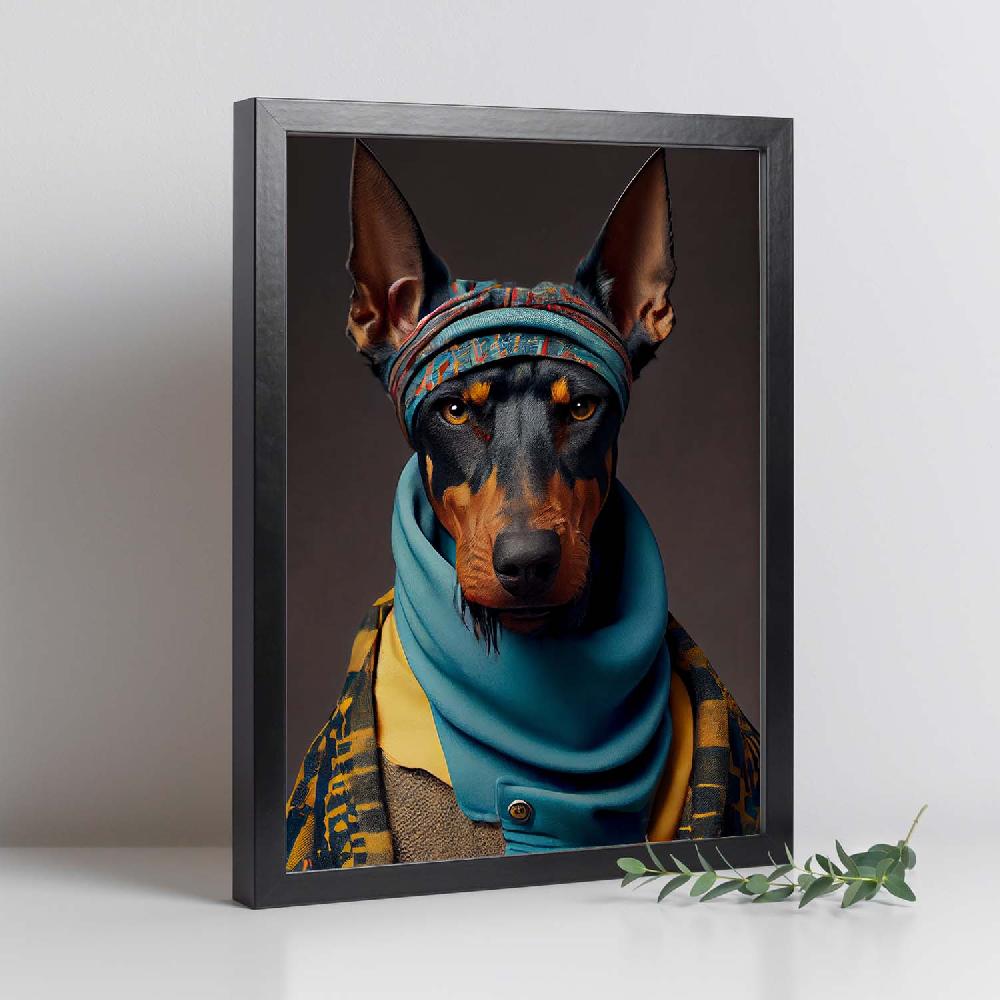 Nacnic Nacnic Lámina Estética De Doberman Pinscher Vestido Como Humano