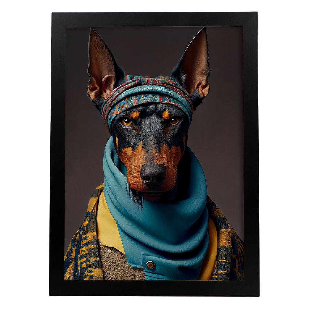 nacnic Nacnic Lámina Estética de Doberman Pinscher Vestido como Humano