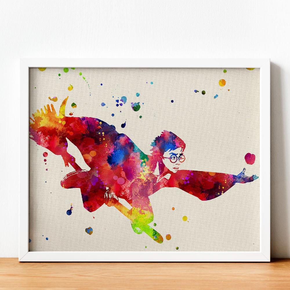 nacnic Lámina estilo acuarela de Harry Potter