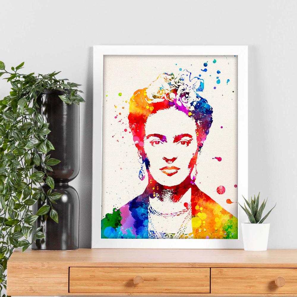 nacnic Lámina Estilo Acuarela Frida Kahlo 2