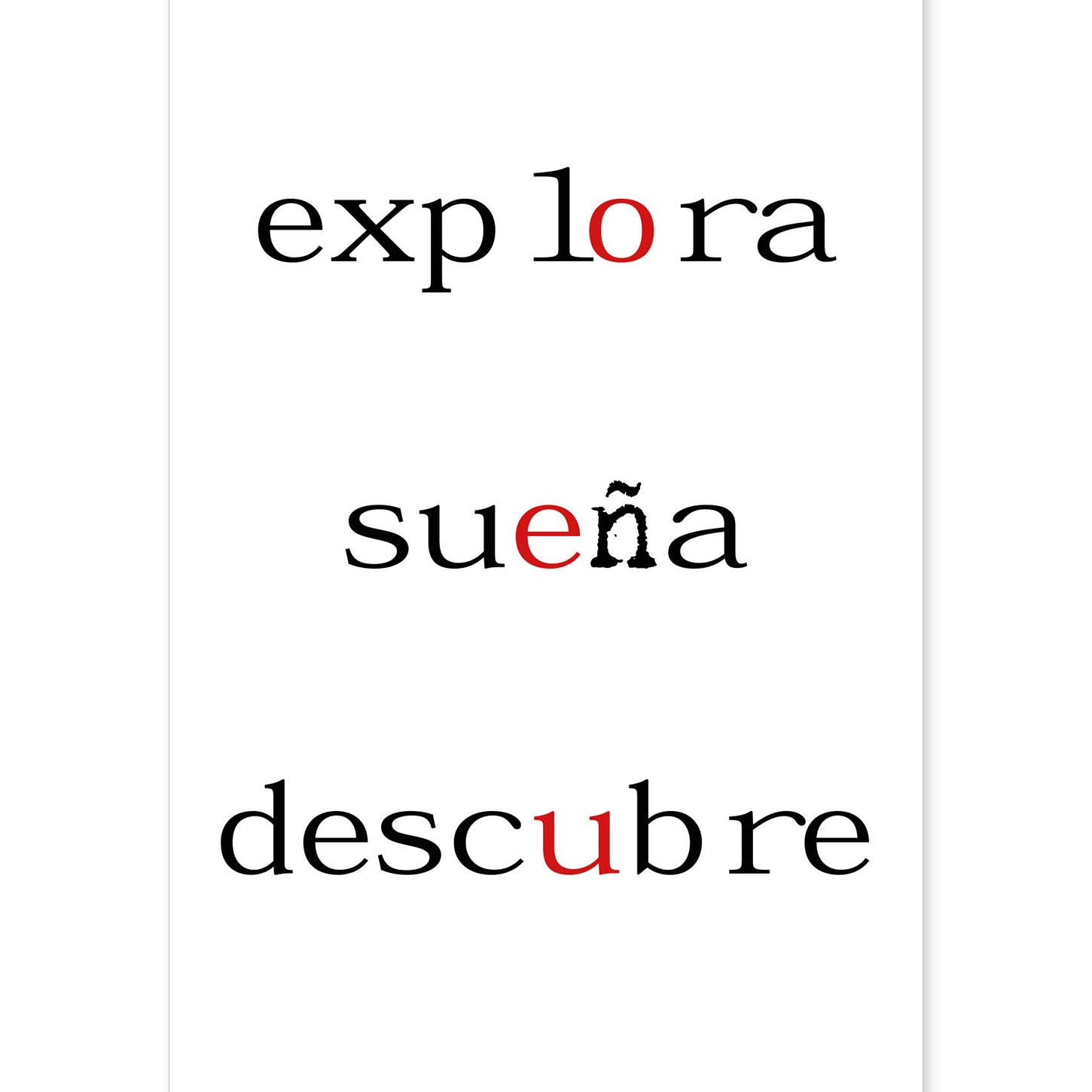 nacnic Lámina Explora Sueña Descubre