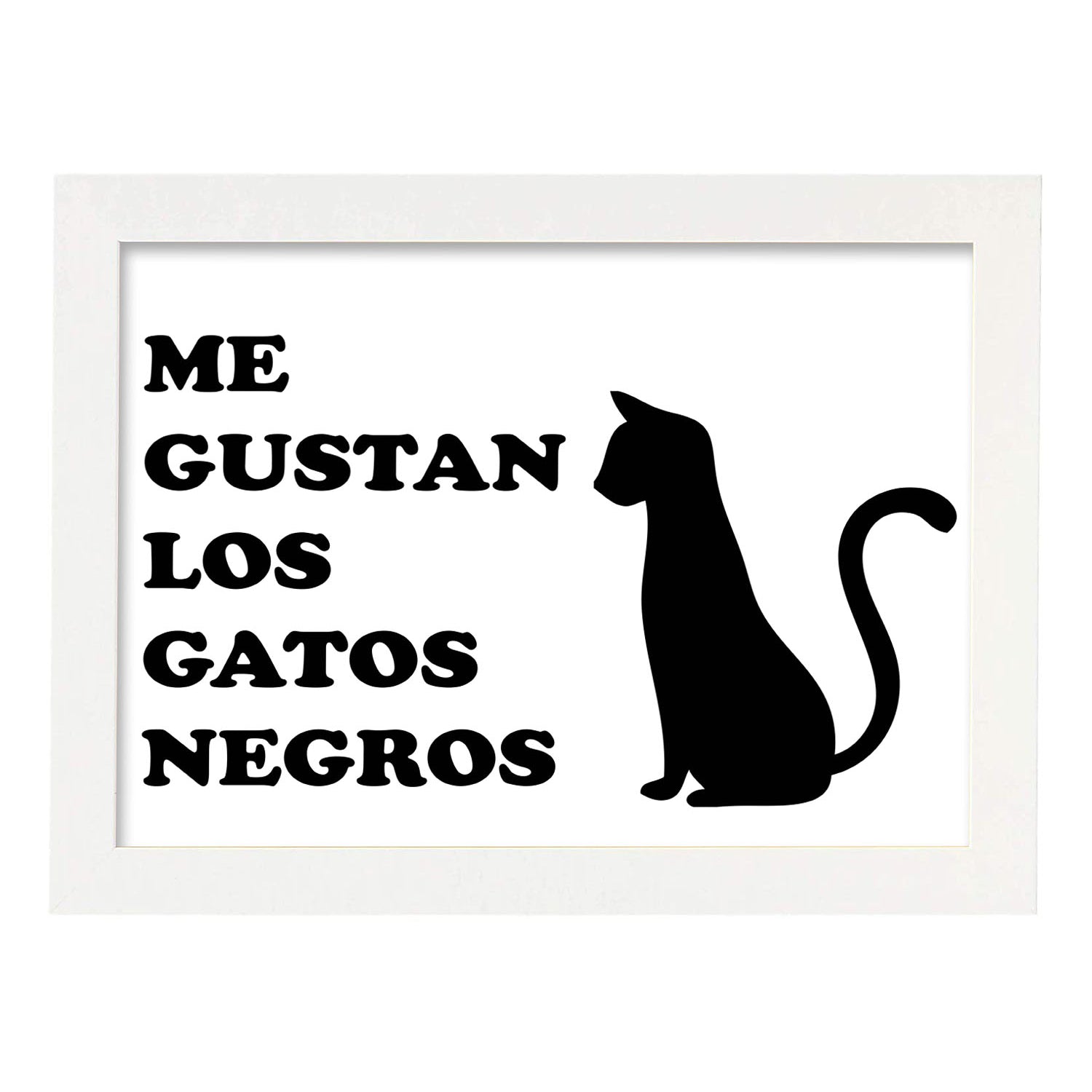 Nacnic Lámina Feliz Con Gatos Negros