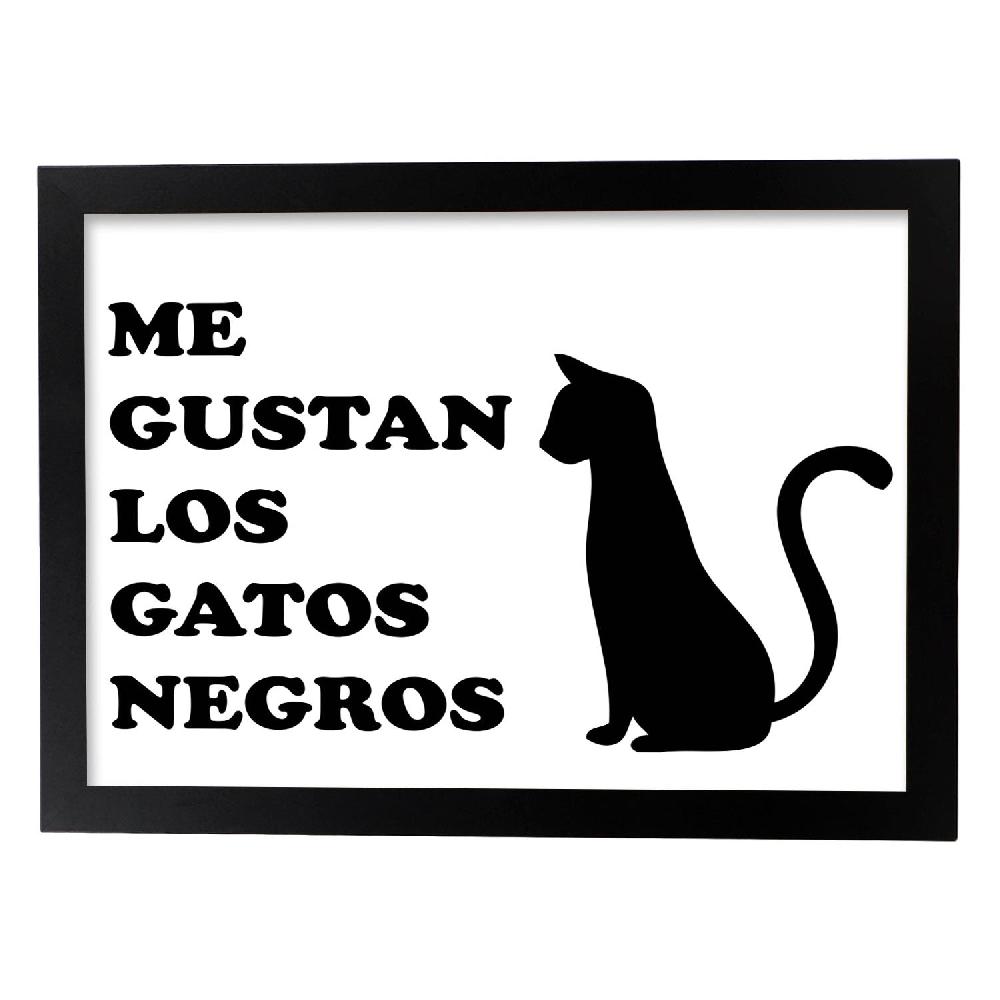 Nacnic Lámina Feliz Con Gatos Negros