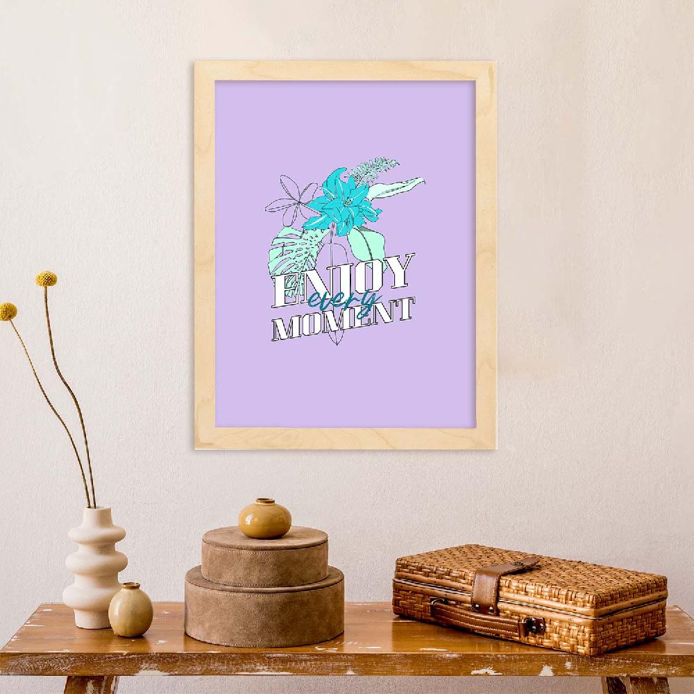 Nacnic Lámina Floral Disfruta Cada Momento