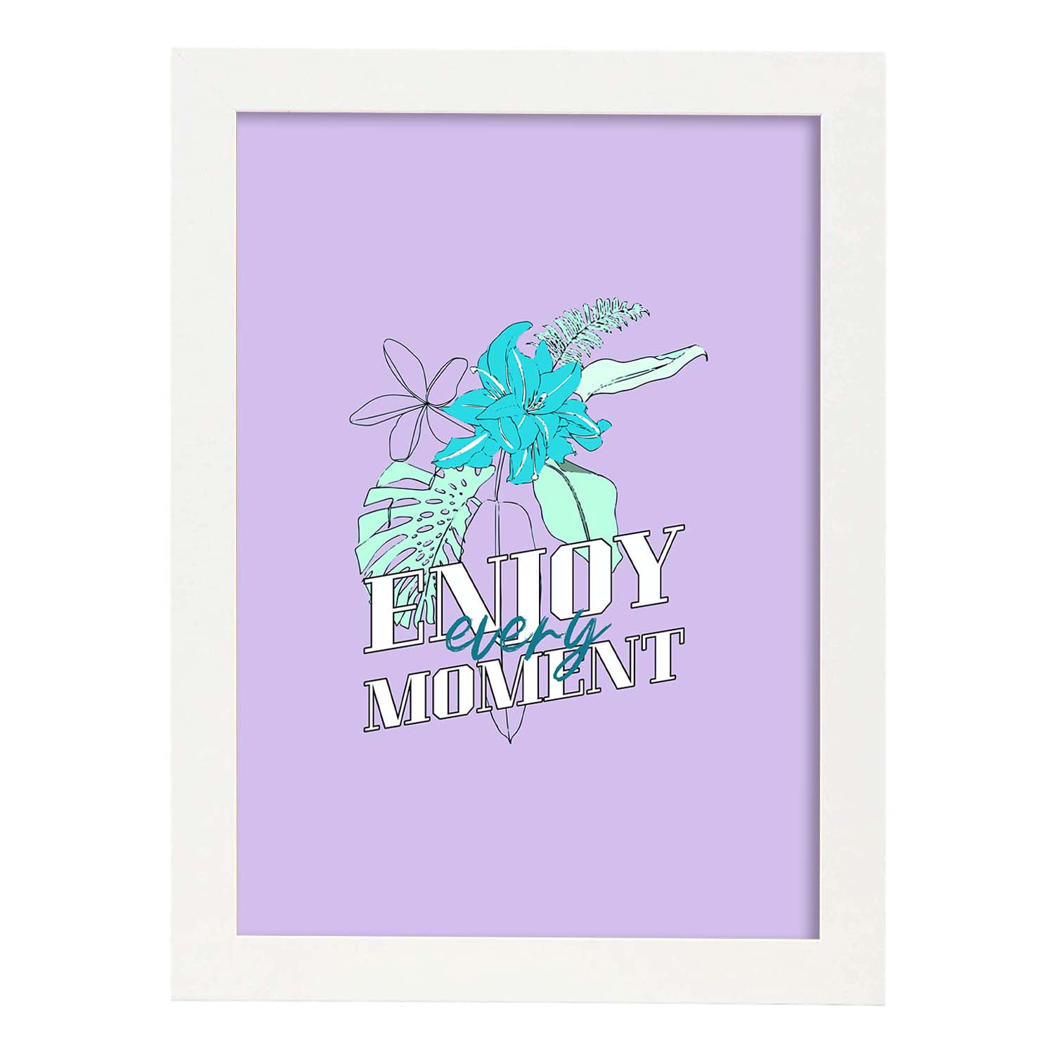 Nacnic Lámina Floral Disfruta Cada Momento