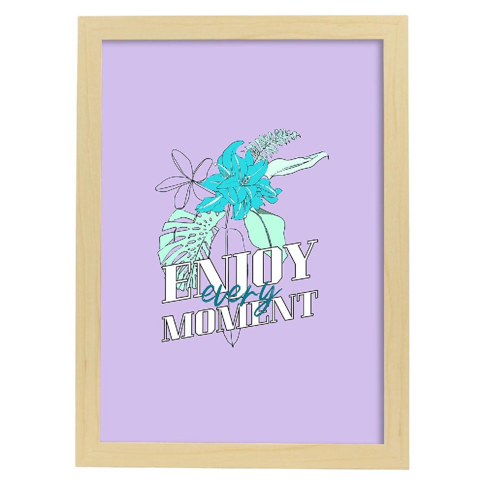 Nacnic Lámina Floral Disfruta Cada Momento