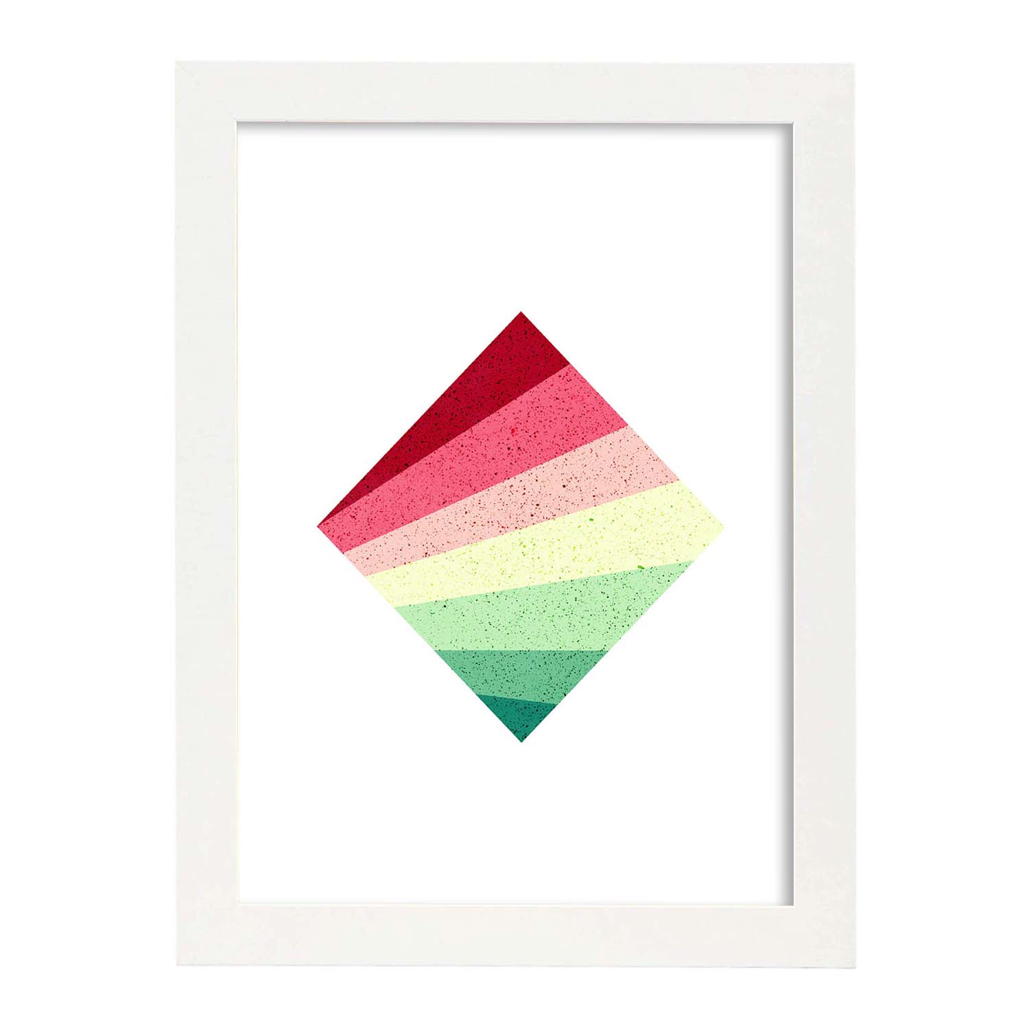 Nacnic Lámina Geometría Colorida Cubo Rojo Verde
