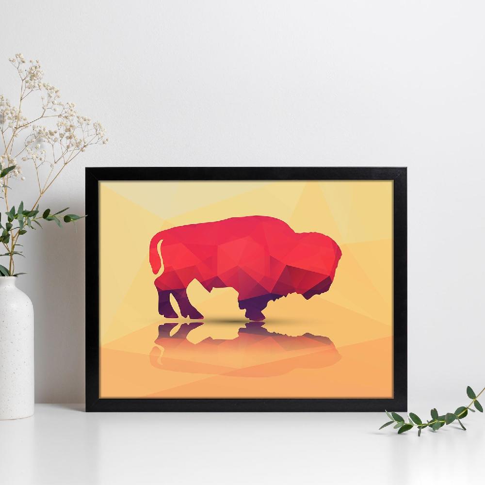 nacnic Lámina Geométrica de Bufalo a Color