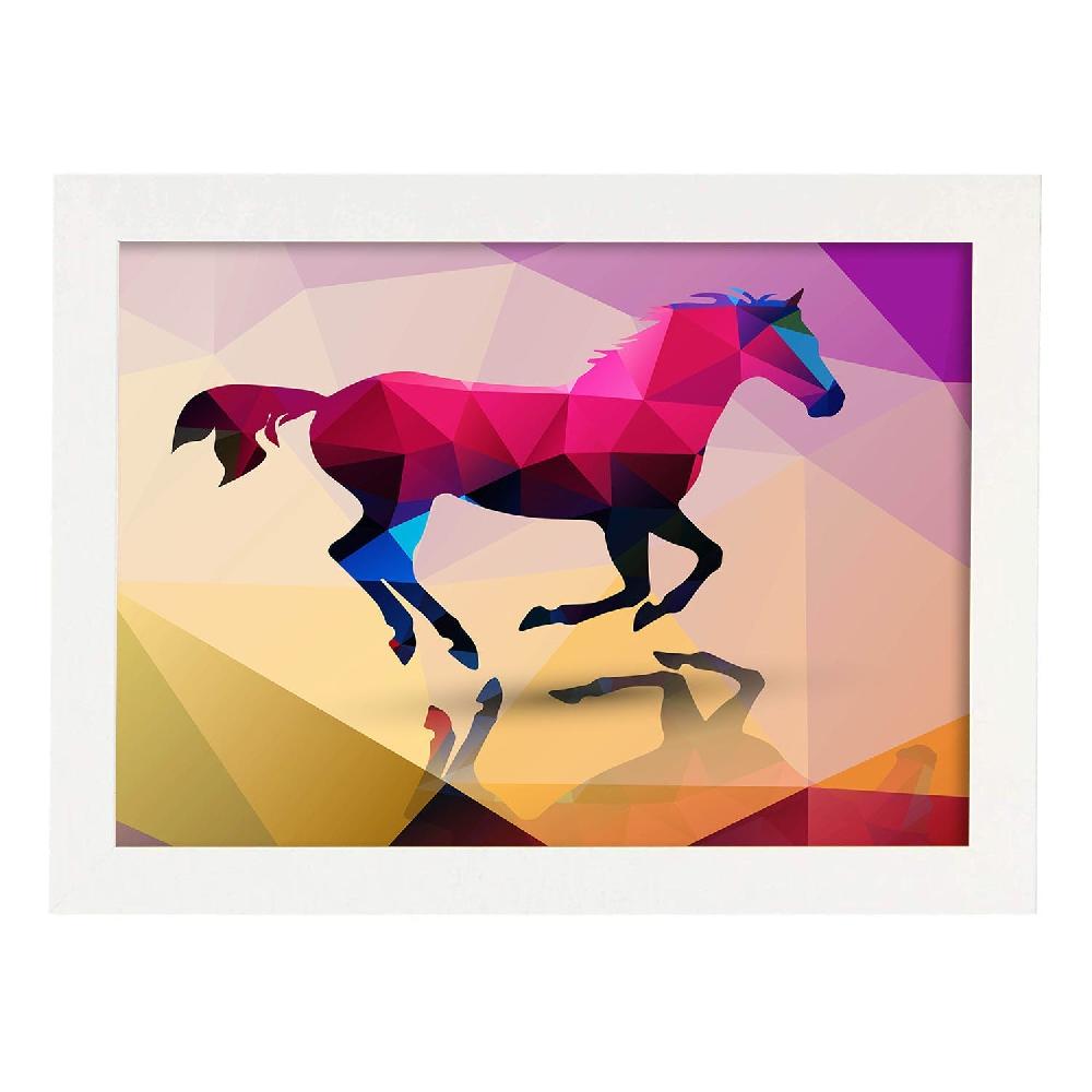 Nacnic Lámina Geométrica De Caballo A Color