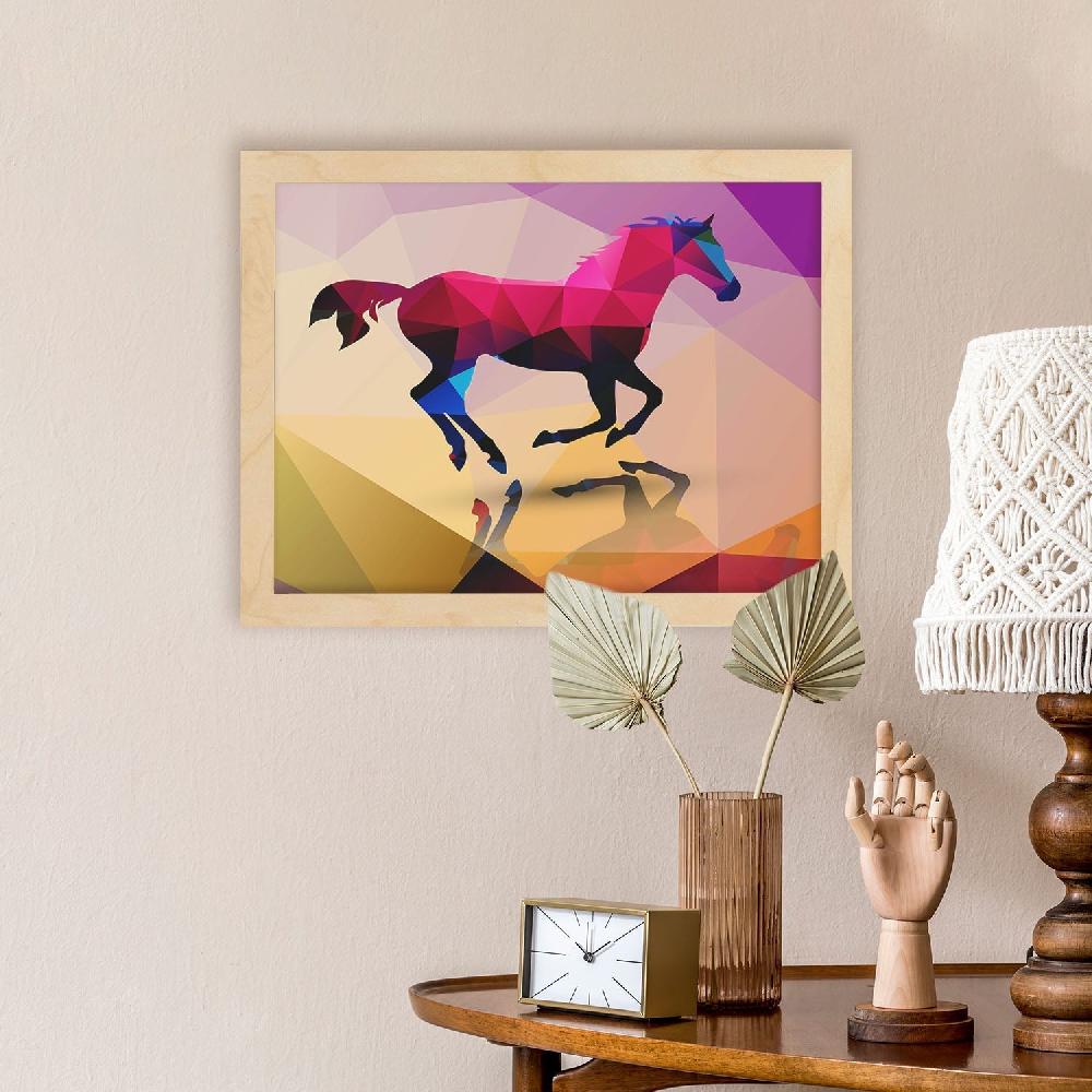 nacnic Lámina Geométrica de Caballo a Color