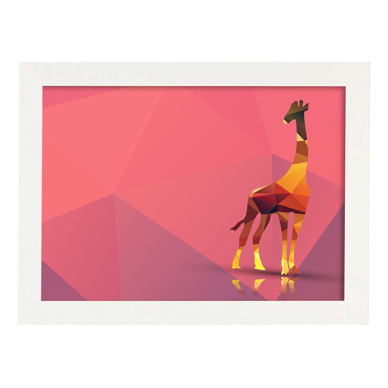 Nacnic Lámina Geométrica De Jirafa A Color