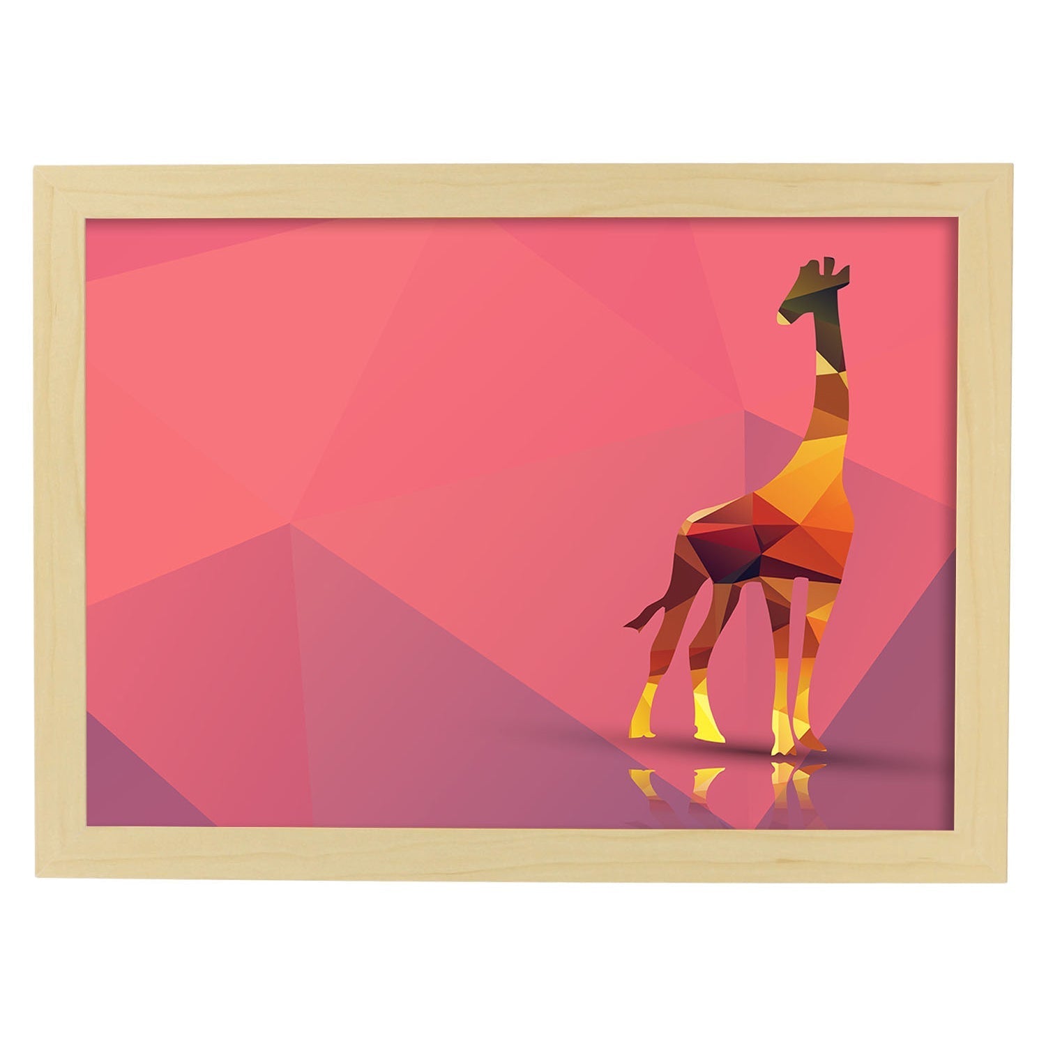 Nacnic Lámina Geométrica De Jirafa A Color