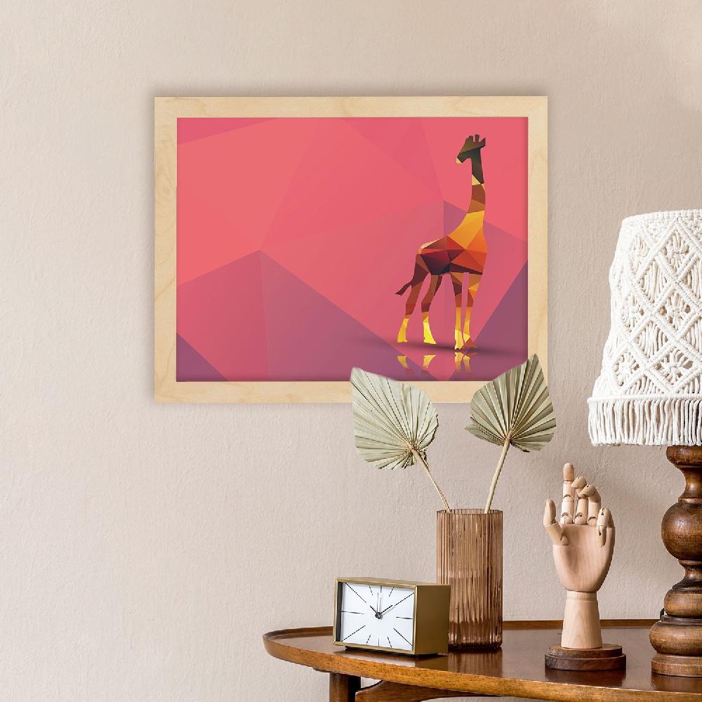 nacnic Lámina Geométrica de Jirafa a Color