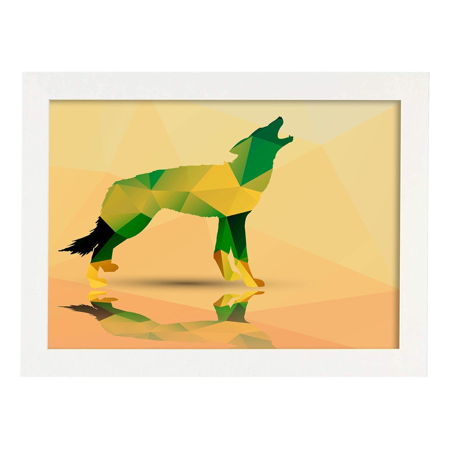 Nacnic Lámina Geométrica De Lobo A Color