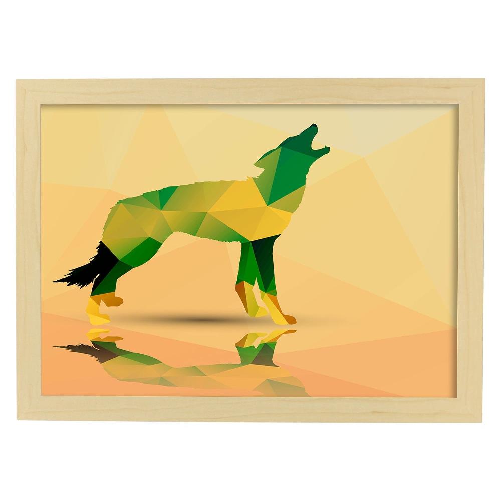 Nacnic Lámina Geométrica De Lobo A Color