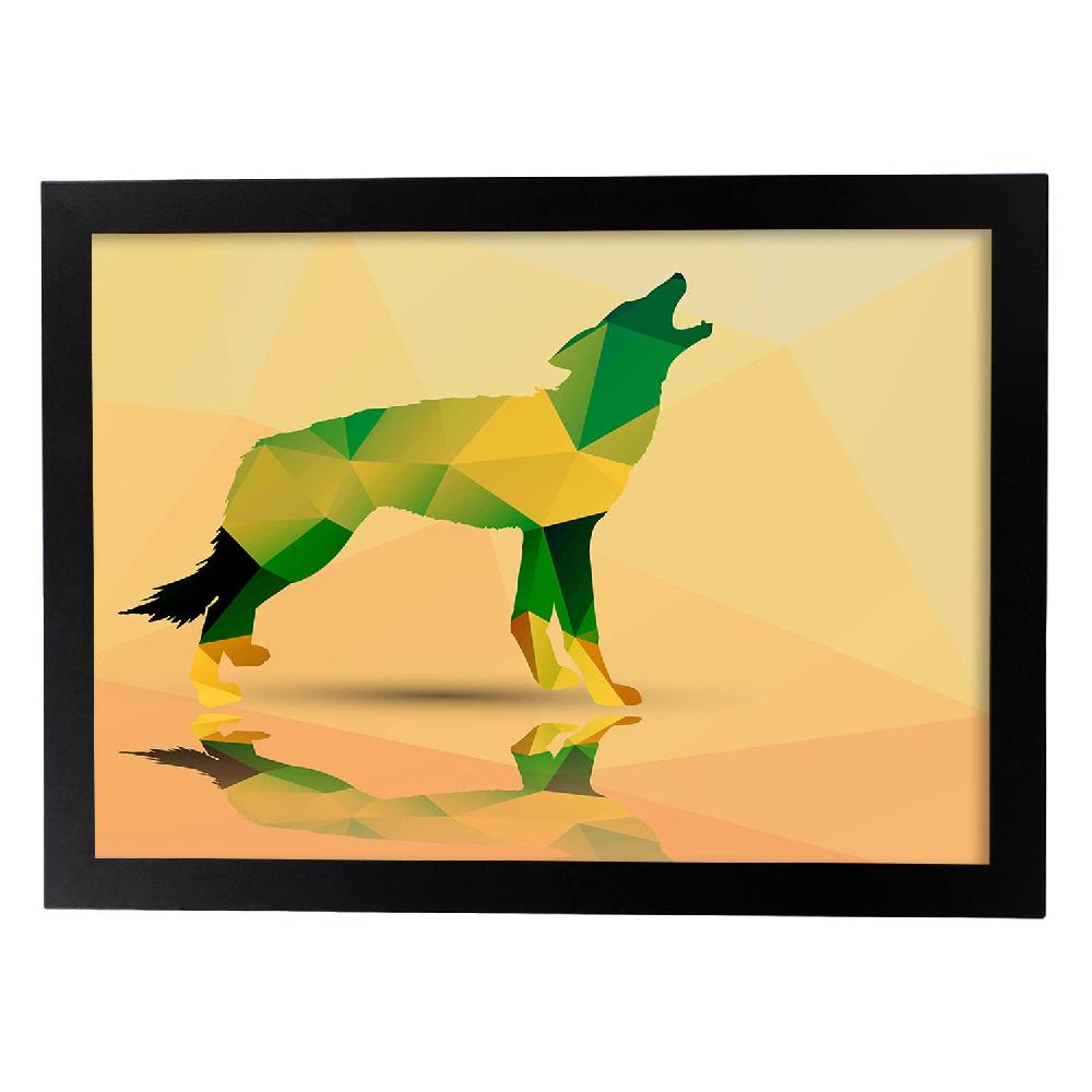 Nacnic Lámina Geométrica De Lobo A Color