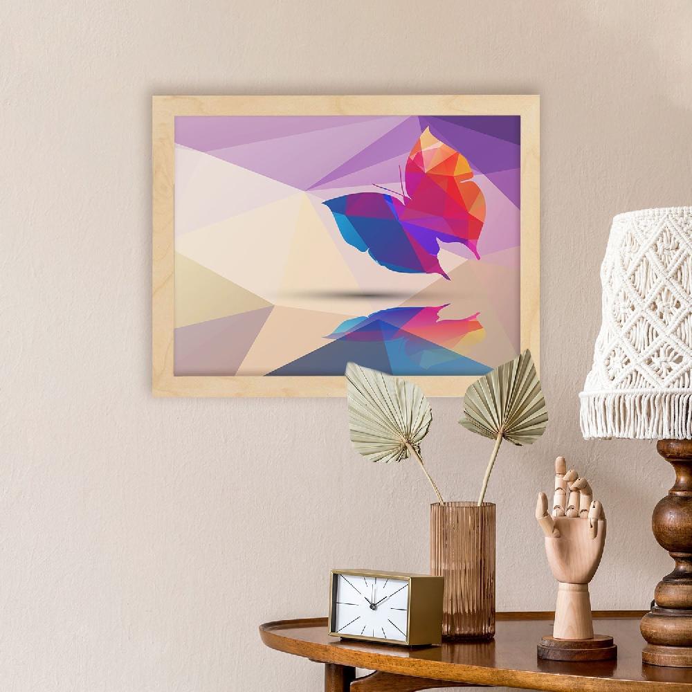 nacnic Lámina Geométrica de Mariposa en Color
