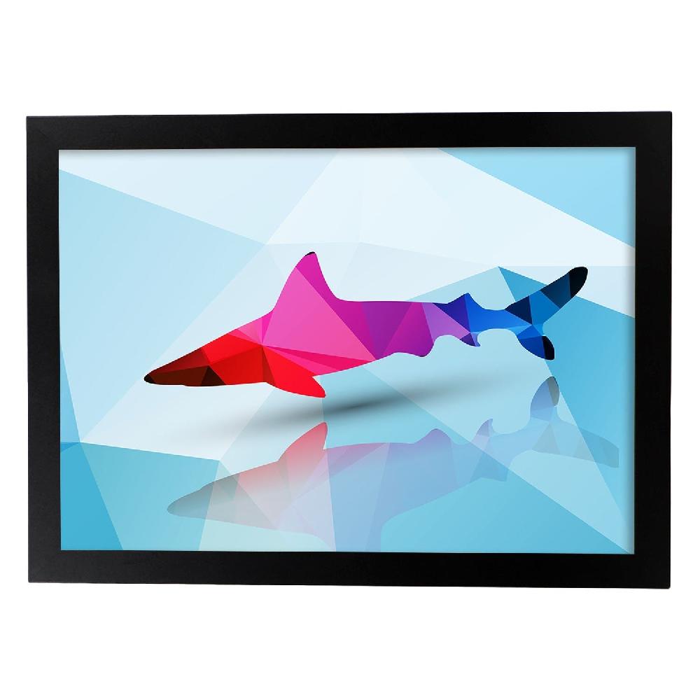 Nacnic Lámina Geométrica De Tiburón A Color