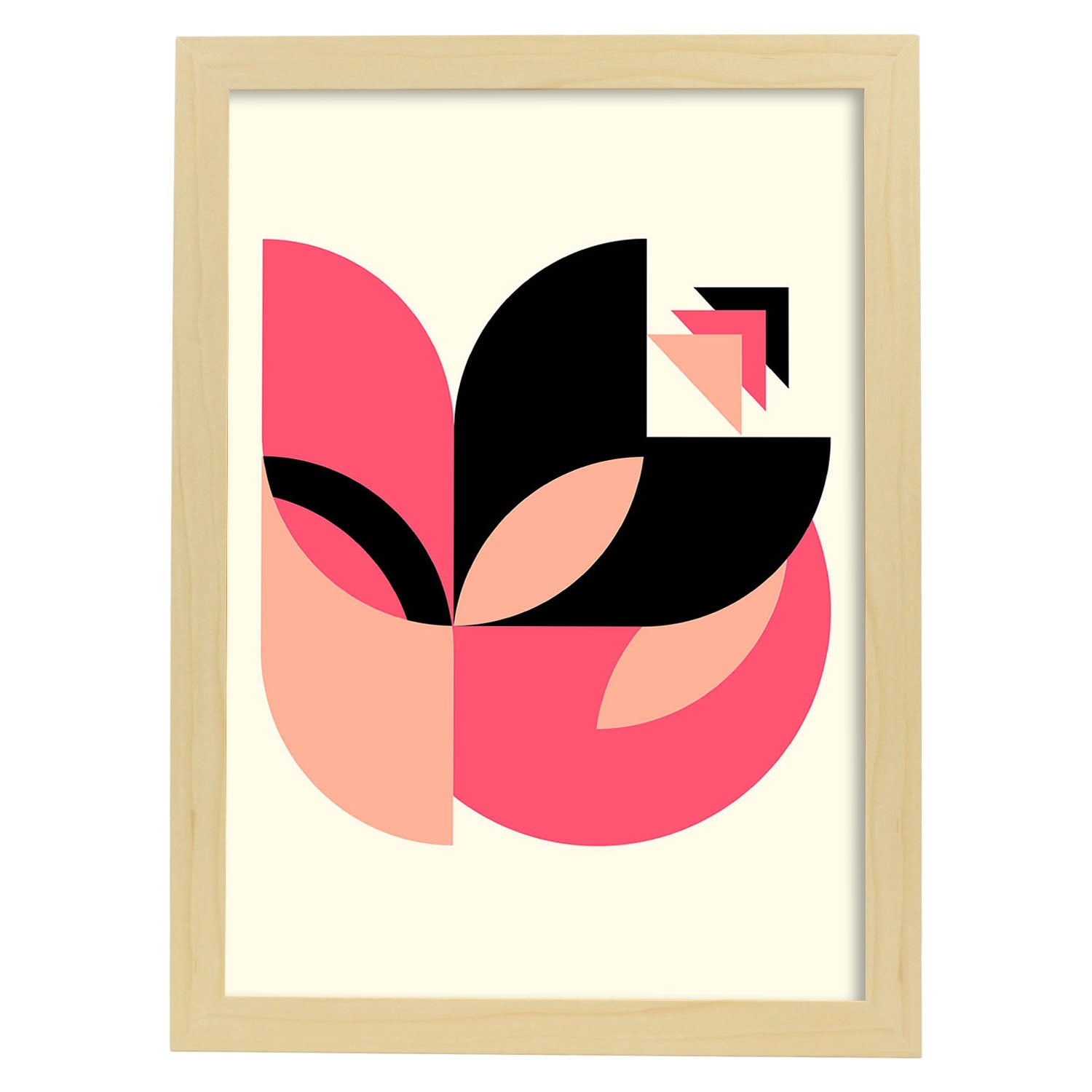 Nacnic Lámina Geométrica Rosa 1 En Tonos Pastel