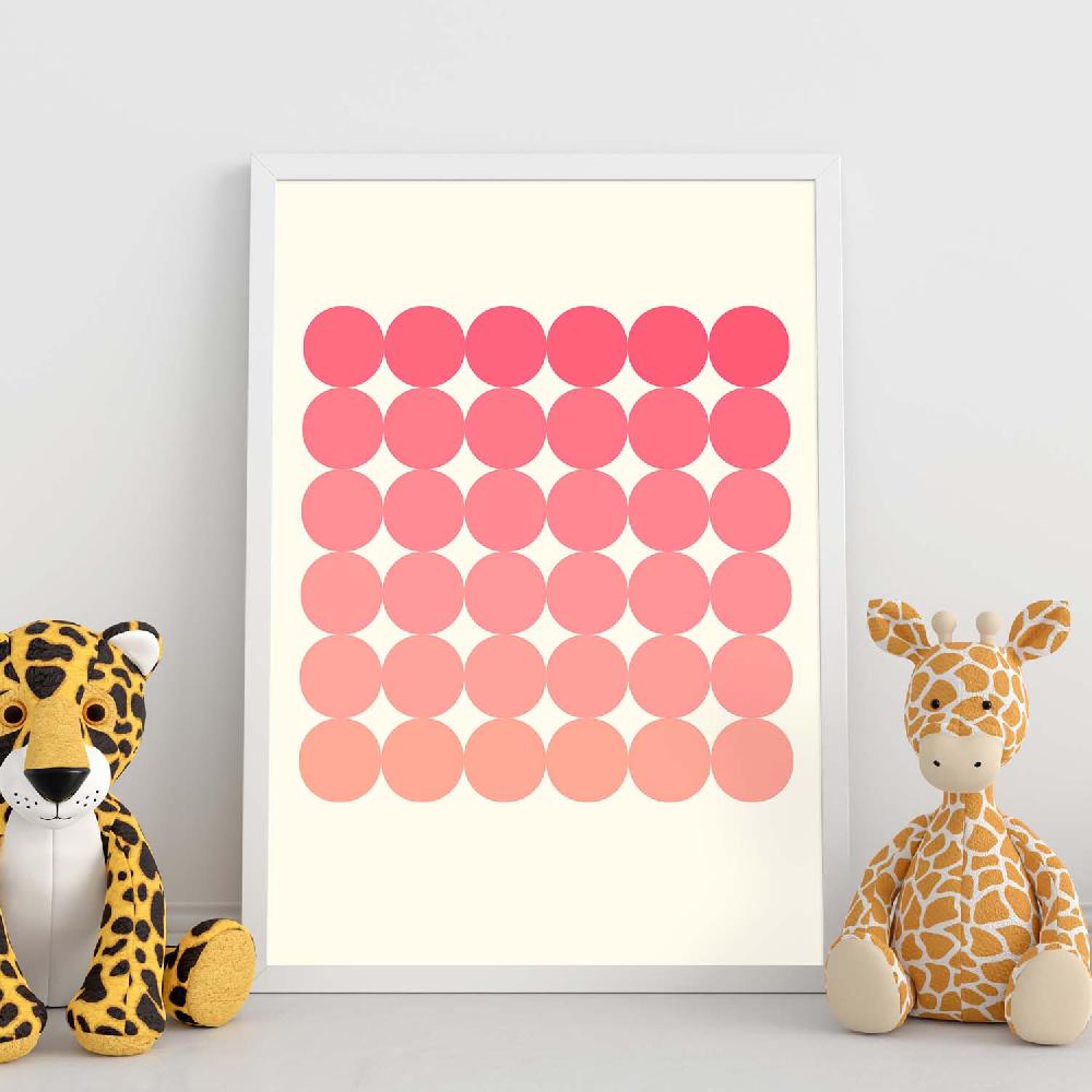 Nacnic Lámina Geométrica Rosa 9 En Tonos Pastel