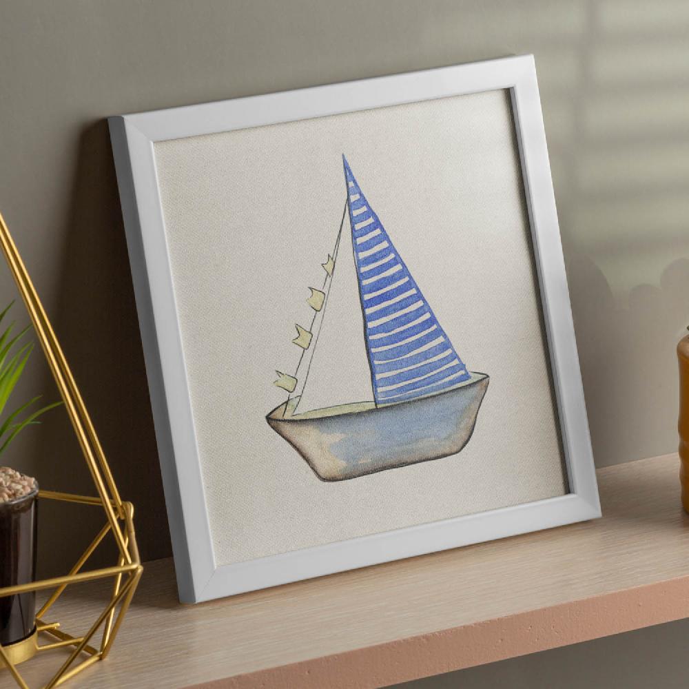 nacnic Lámina Ilustrada Barquito de Papel y Mar