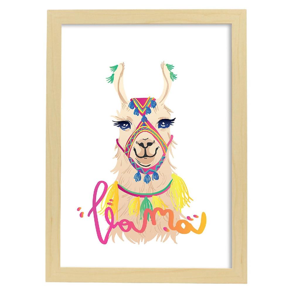 Nacnic Lámina Ilustrada Con Mensajes Felices 'Llama'