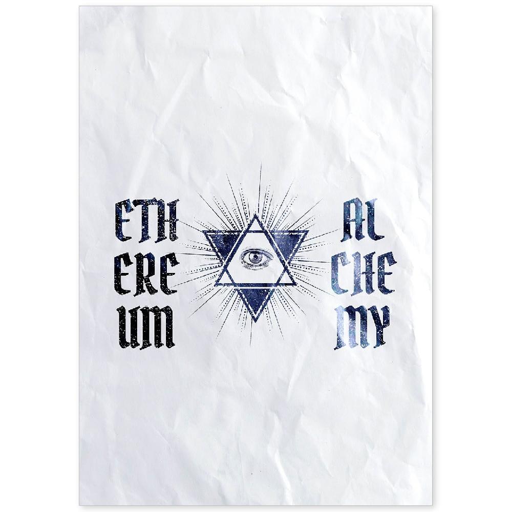 nacnic Lámina Ilustrada de Alquimia y Magia Oculta