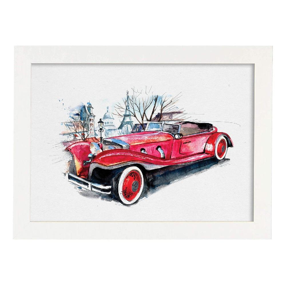Nacnic Lámina Ilustrada De Coches Vintage Años 30
