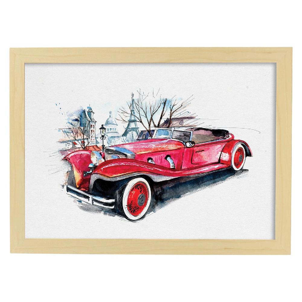 Nacnic Lámina Ilustrada De Coches Vintage Años 30