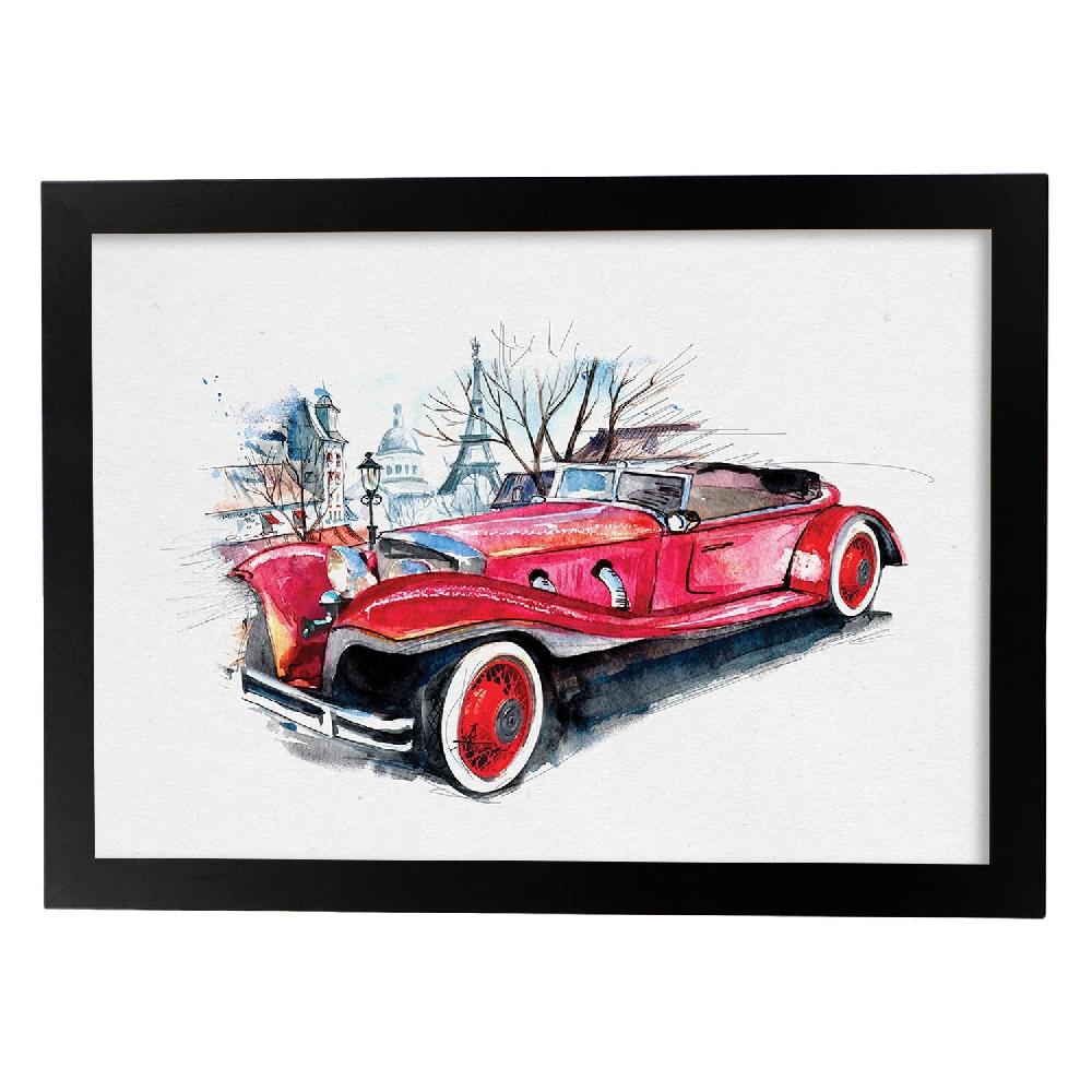 Nacnic Lámina Ilustrada De Coches Vintage Años 30