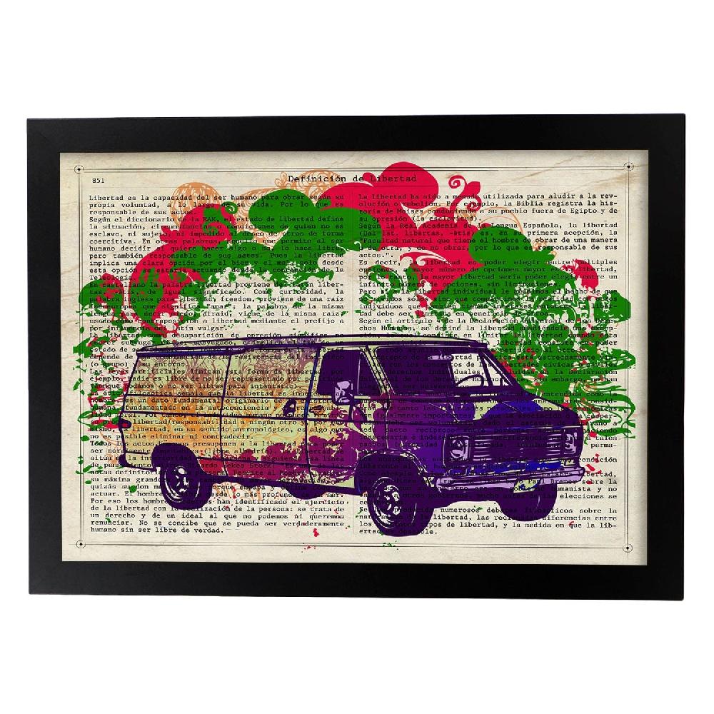 Nacnic Lámina Ilustrada De Furgoneta Vintage