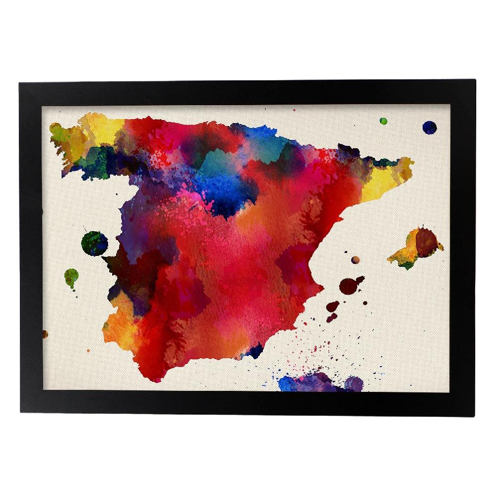 nacnic Lámina Ilustrada de Mapa de España 3