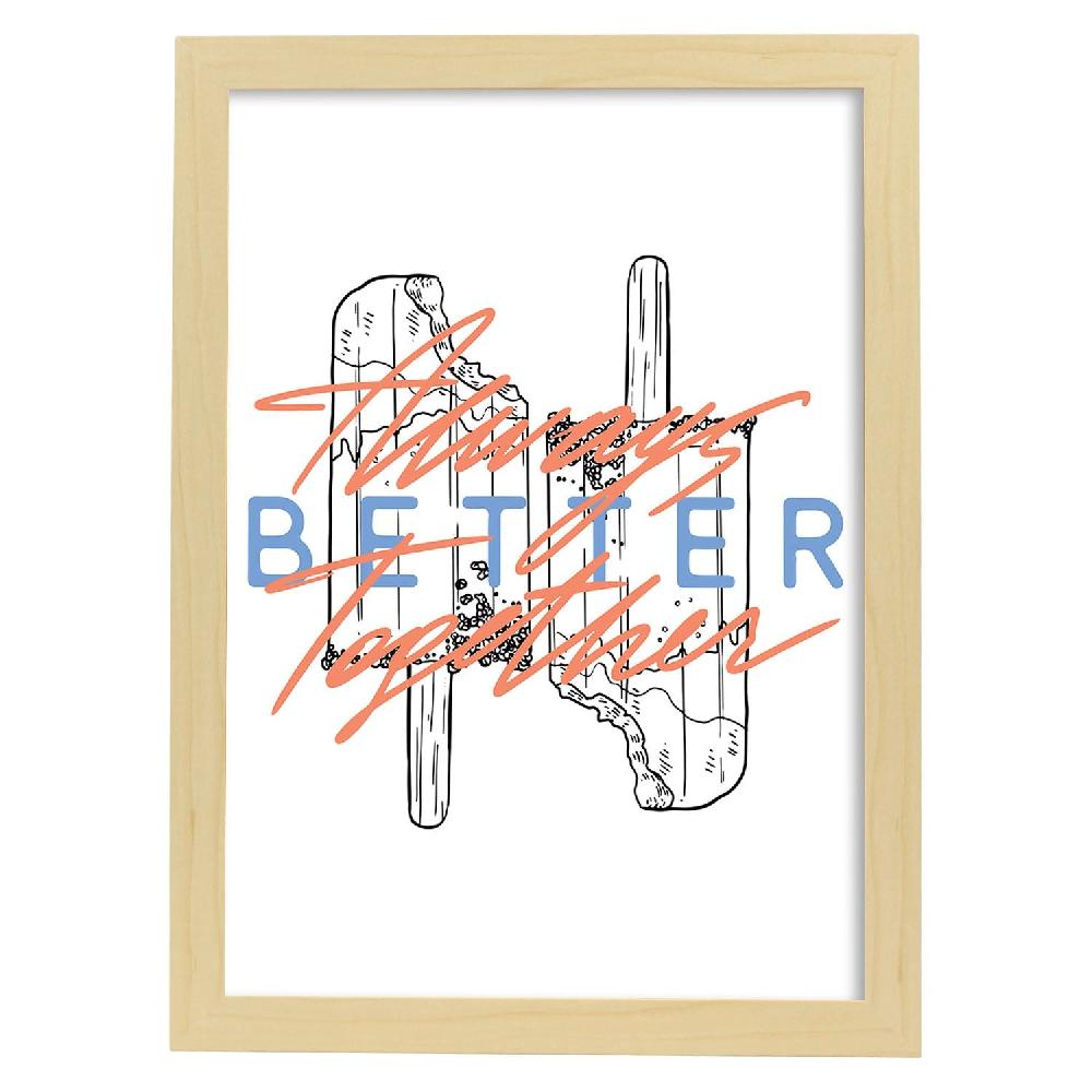 Nacnic Lámina Ilustrada De Mensajes Felices 'Better'