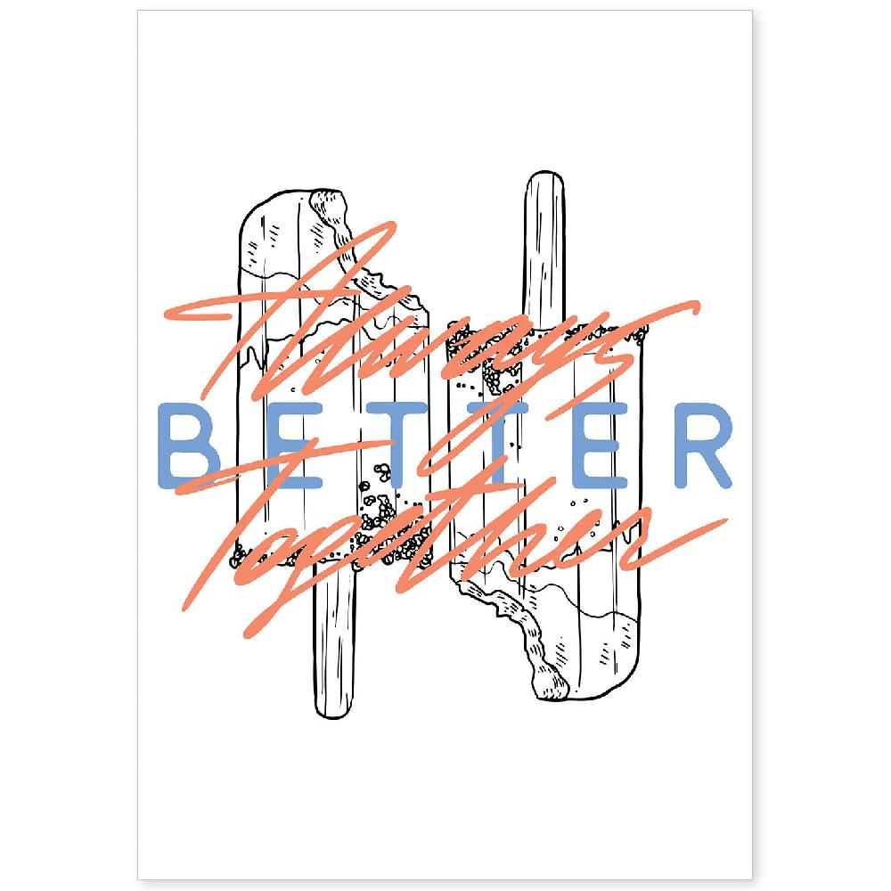 nacnic Lámina Ilustrada de Mensajes Felices 'Better'