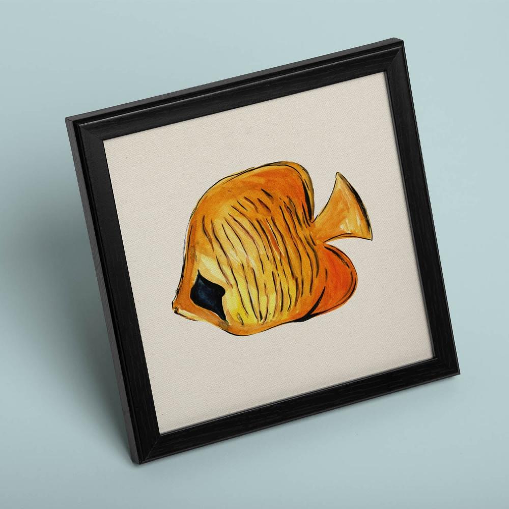 nacnic Lámina Ilustrada de Pececito Amarillo