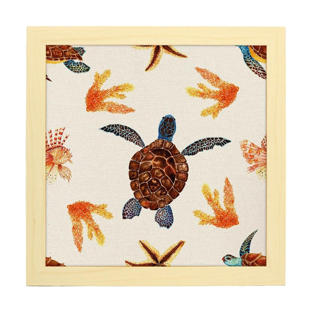Nacnic Lámina Ilustrada De Tortugas Y Ranas