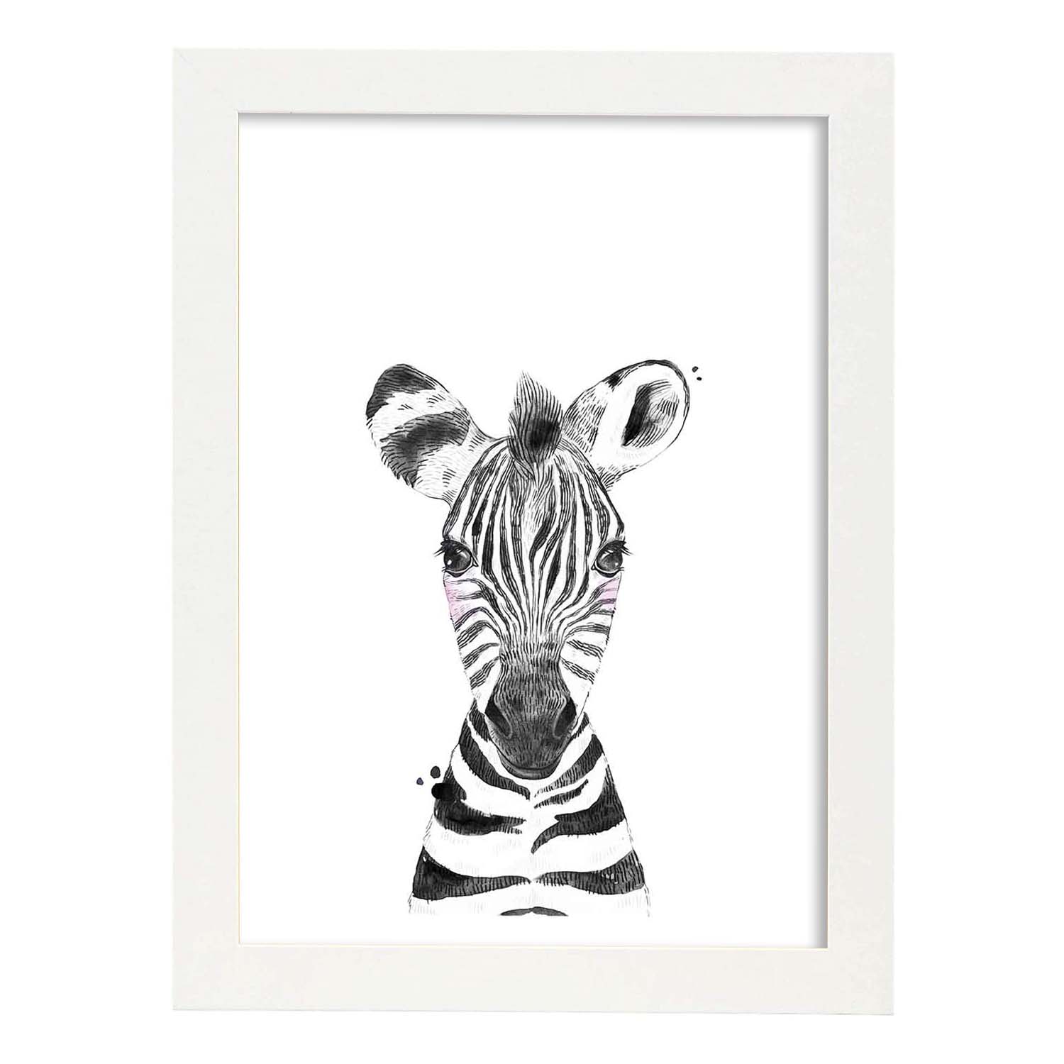 Nacnic Lámina Infantil De Cebra En Blanco Y Negro