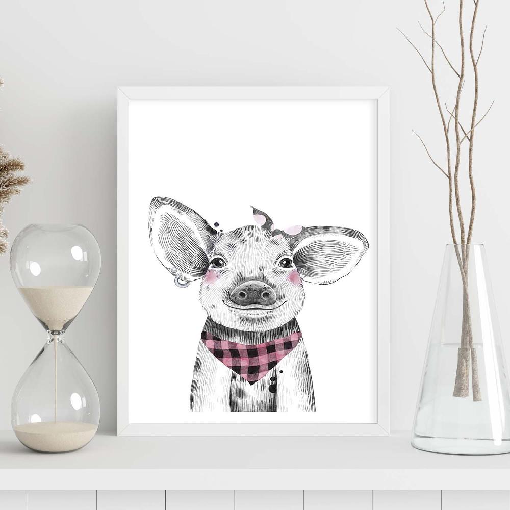 Nacnic Lámina Infantil De Cerdo Con Bandana