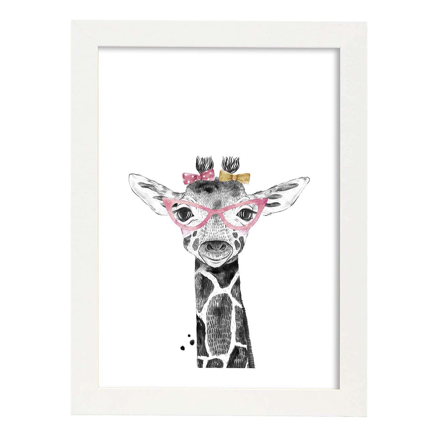 Nacnic Lámina Infantil De Girafa Con Gafas