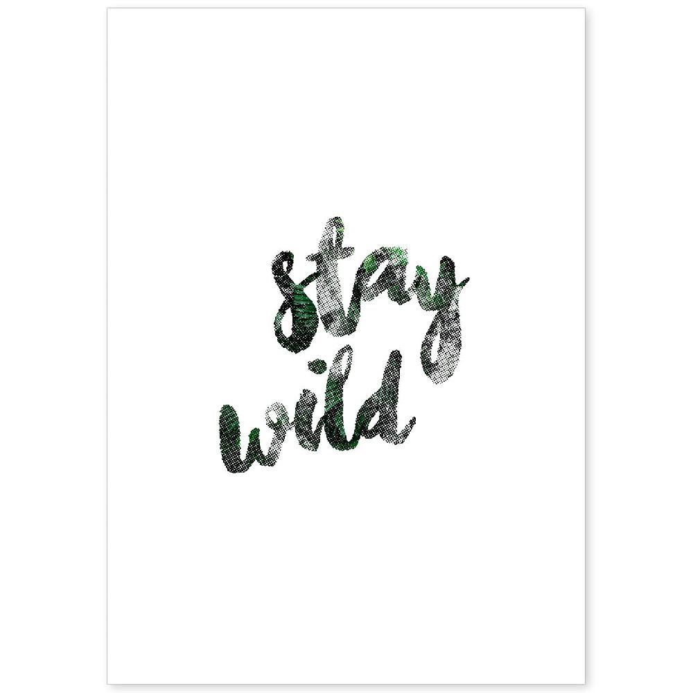 nacnic Lamina inspiracional Stay Wild
